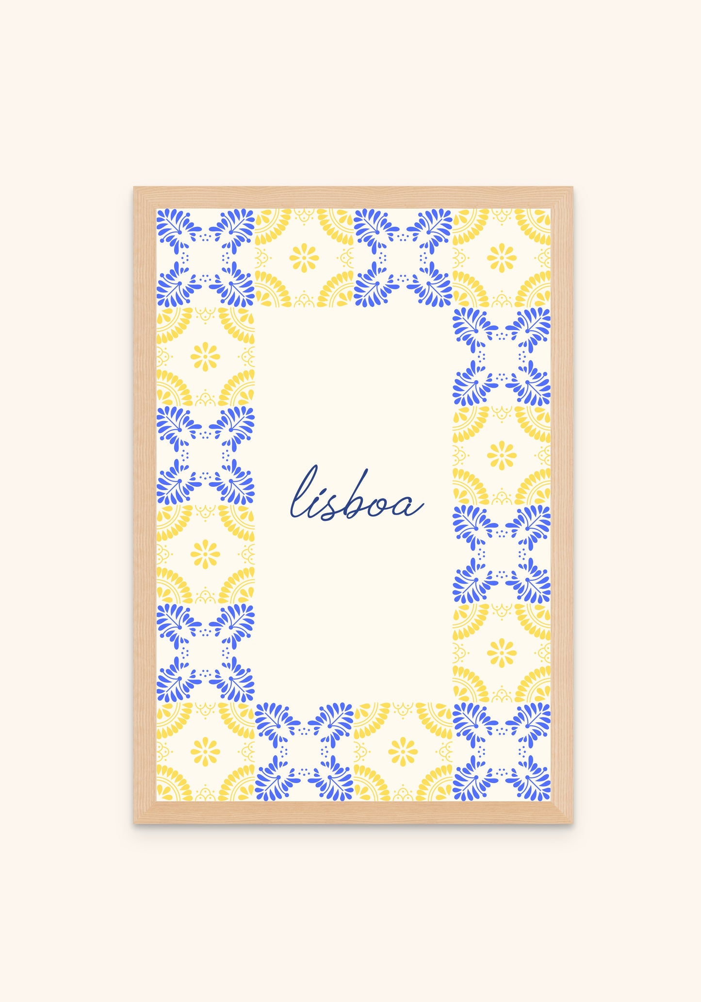 Lisboa framed print — Portuguese tile wall art, Mediterra collection