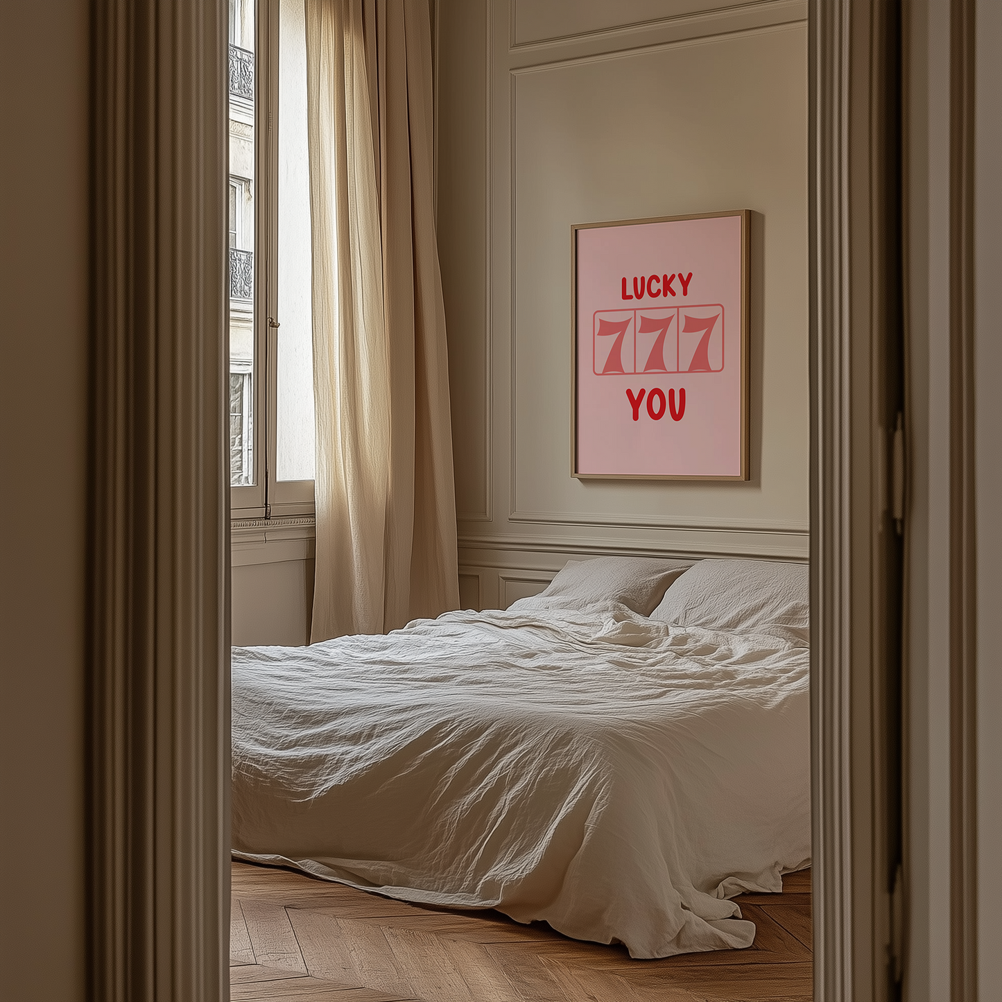 Lucky You print styled in a modern interior — Art Spectrum
