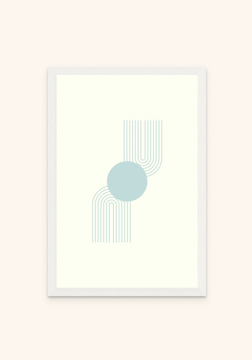 Mint Dreams framed print in a white frame — Art Spectrum