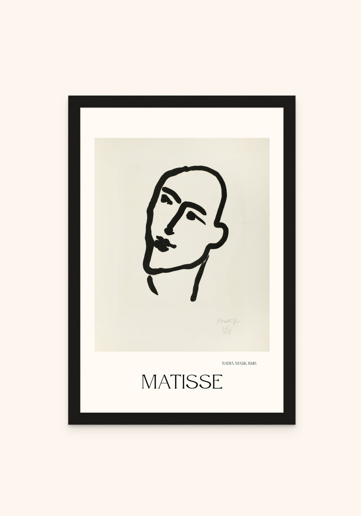 Nadia framed print in a black frame — Art Spectrum