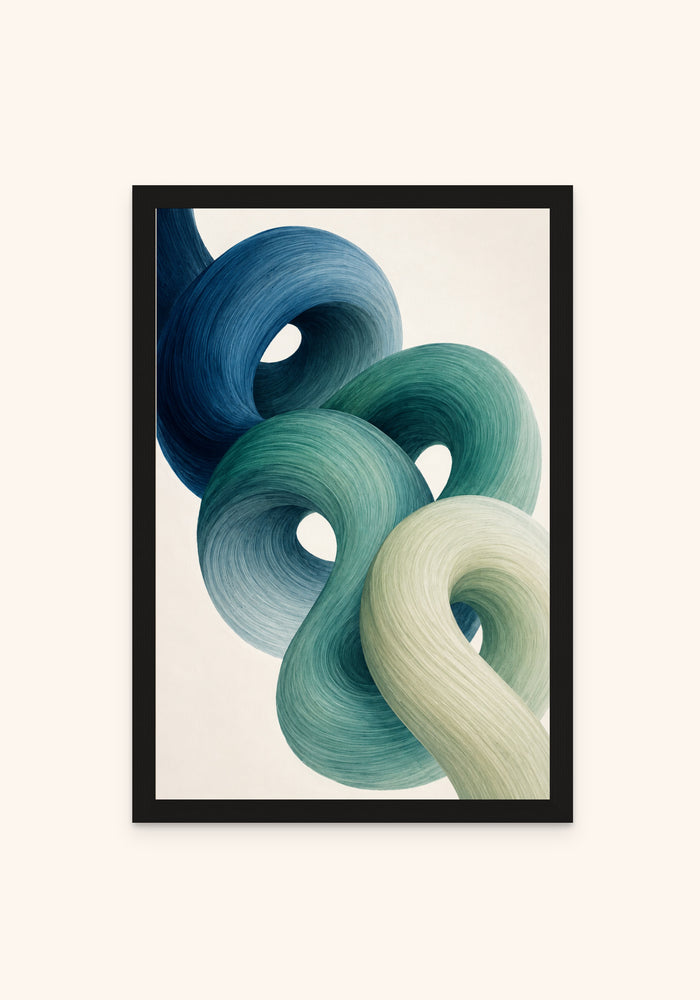 Ocean Knot framed print in a black frame — Art Spectrum