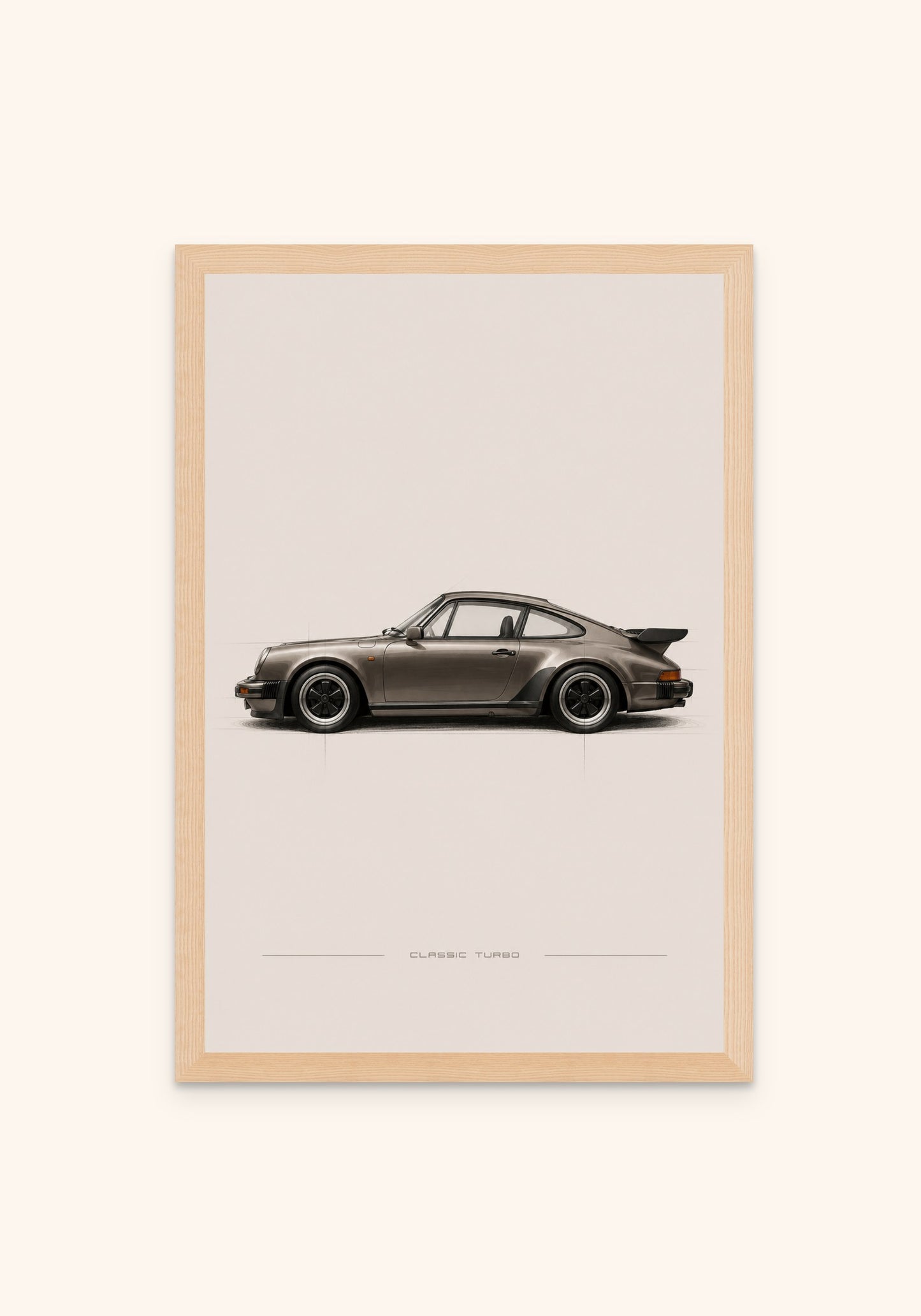 Porsche vintage art print in a frame — Art Spectrum