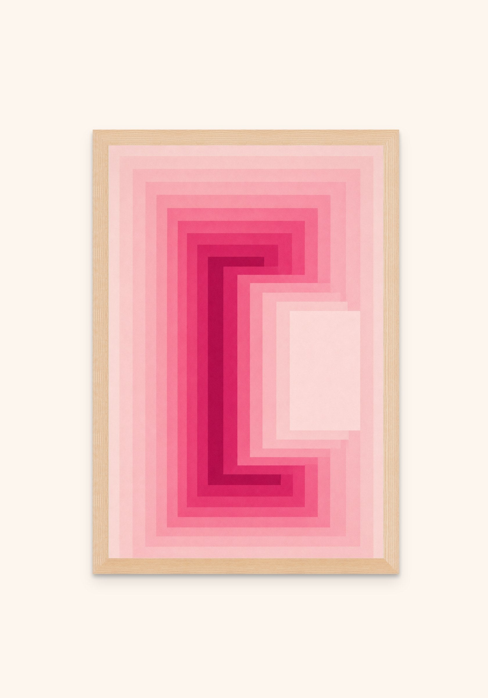 Portal geometric art print in an oak frame — Art Spectrum