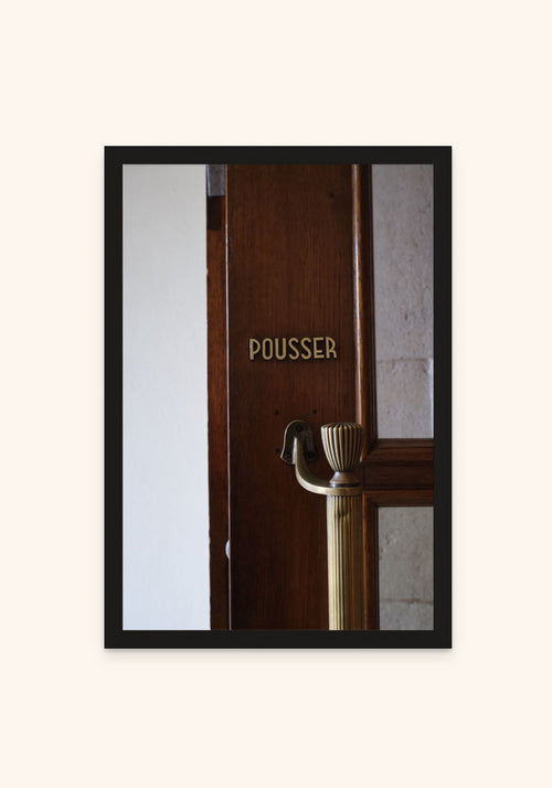 Pousser framed print in a black frame — Art Spectrum
