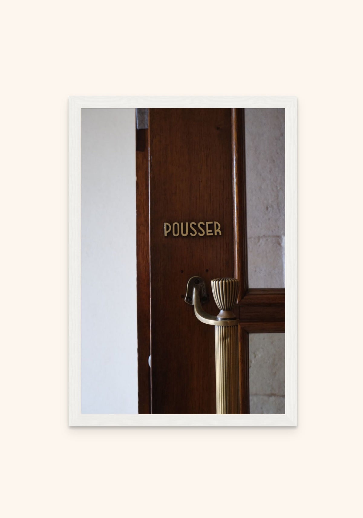 Pousser framed print in a white frame — Art Spectrum