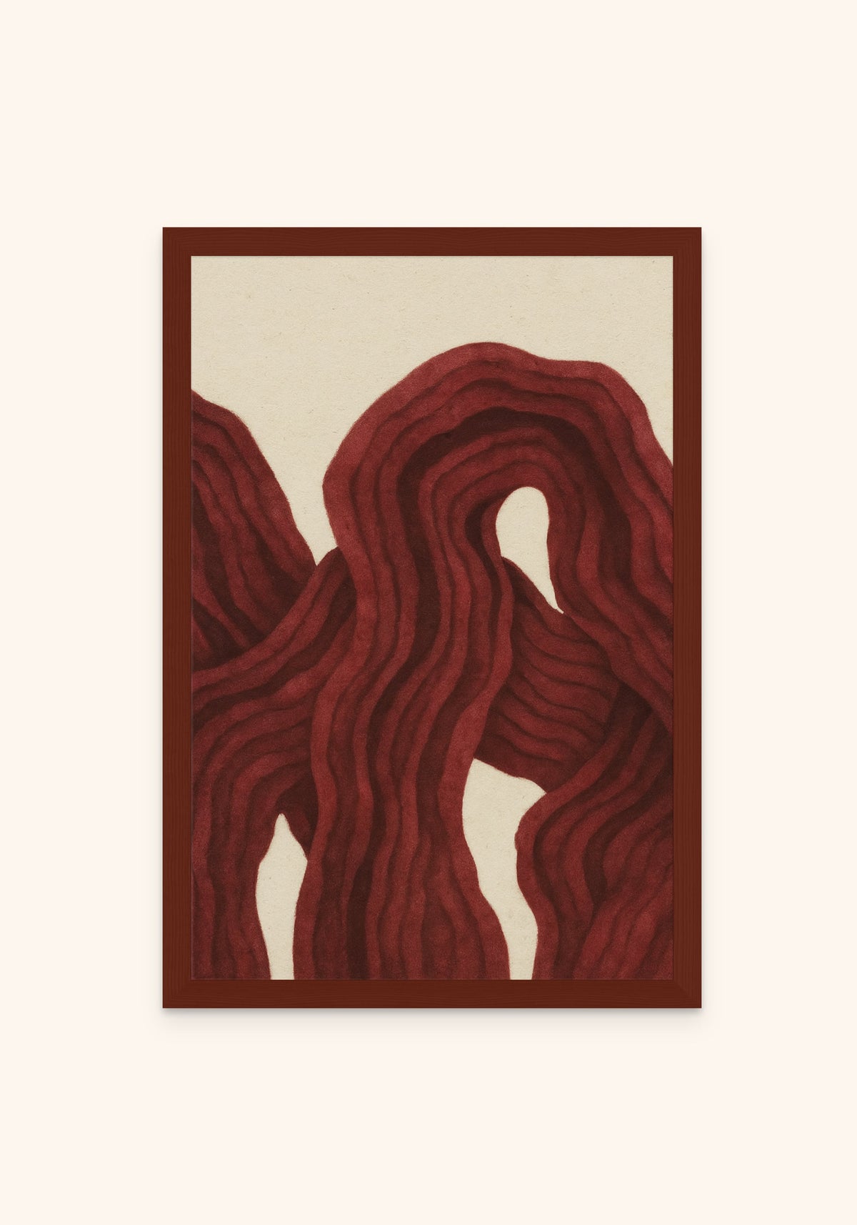 Pulse framed print in an espresso frame — Art Spectrum