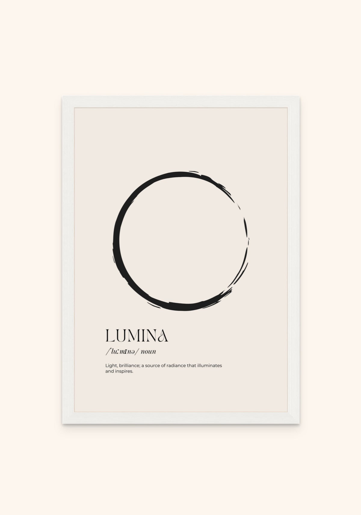 Quotes Lumina framed print in a white frame — Art Spectrum