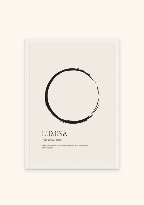 Quotes Lumina framed print in a white frame — Art Spectrum