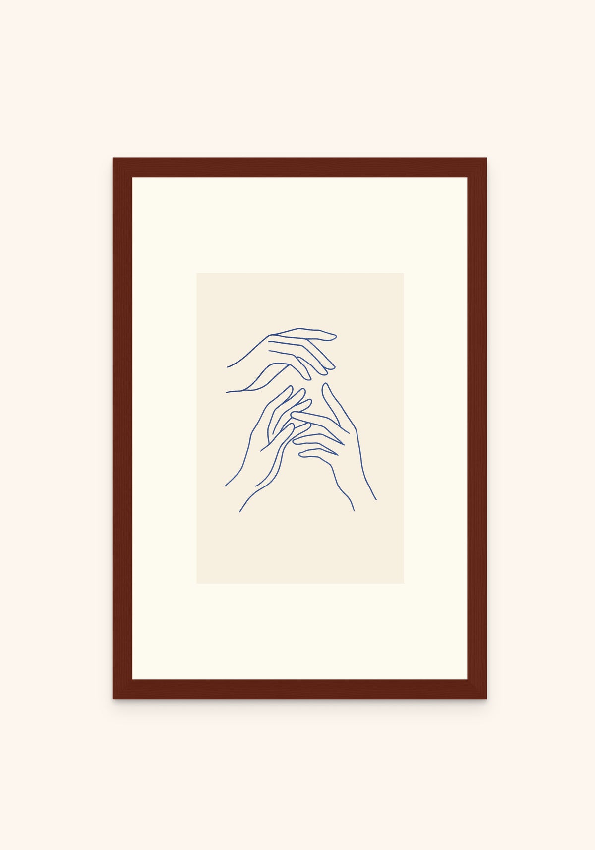 Reach framed print in an espresso frame — Art Spectrum