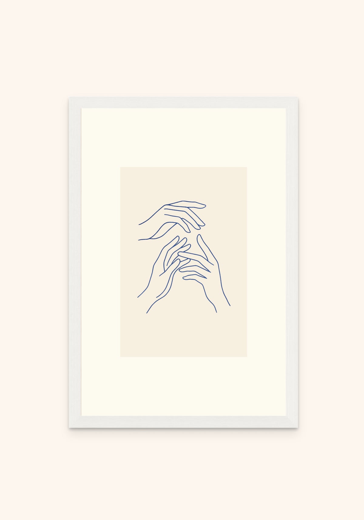 Reach framed print in a white frame — Art Spectrum