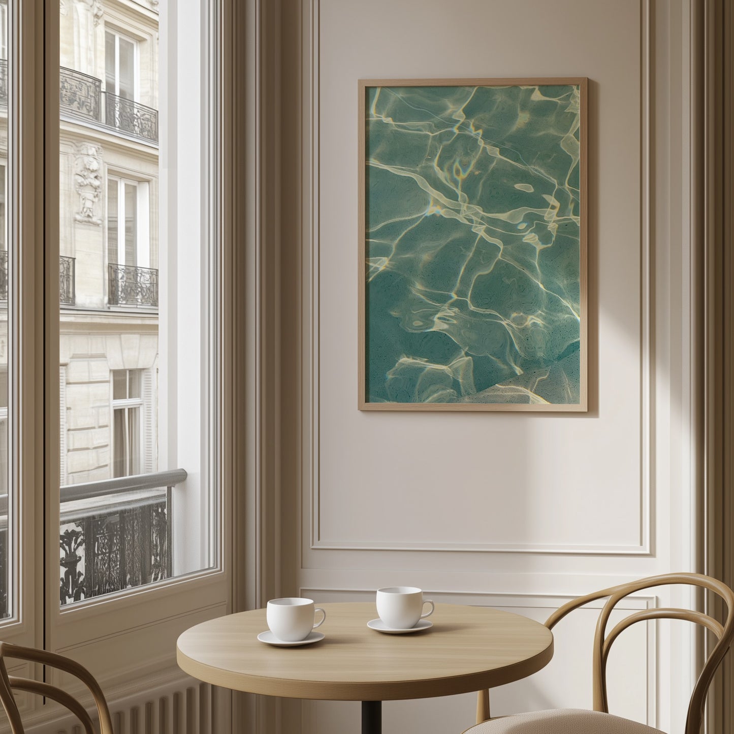 Refraction nature art framed canvas print styled in a modern interior — Art Spectrum