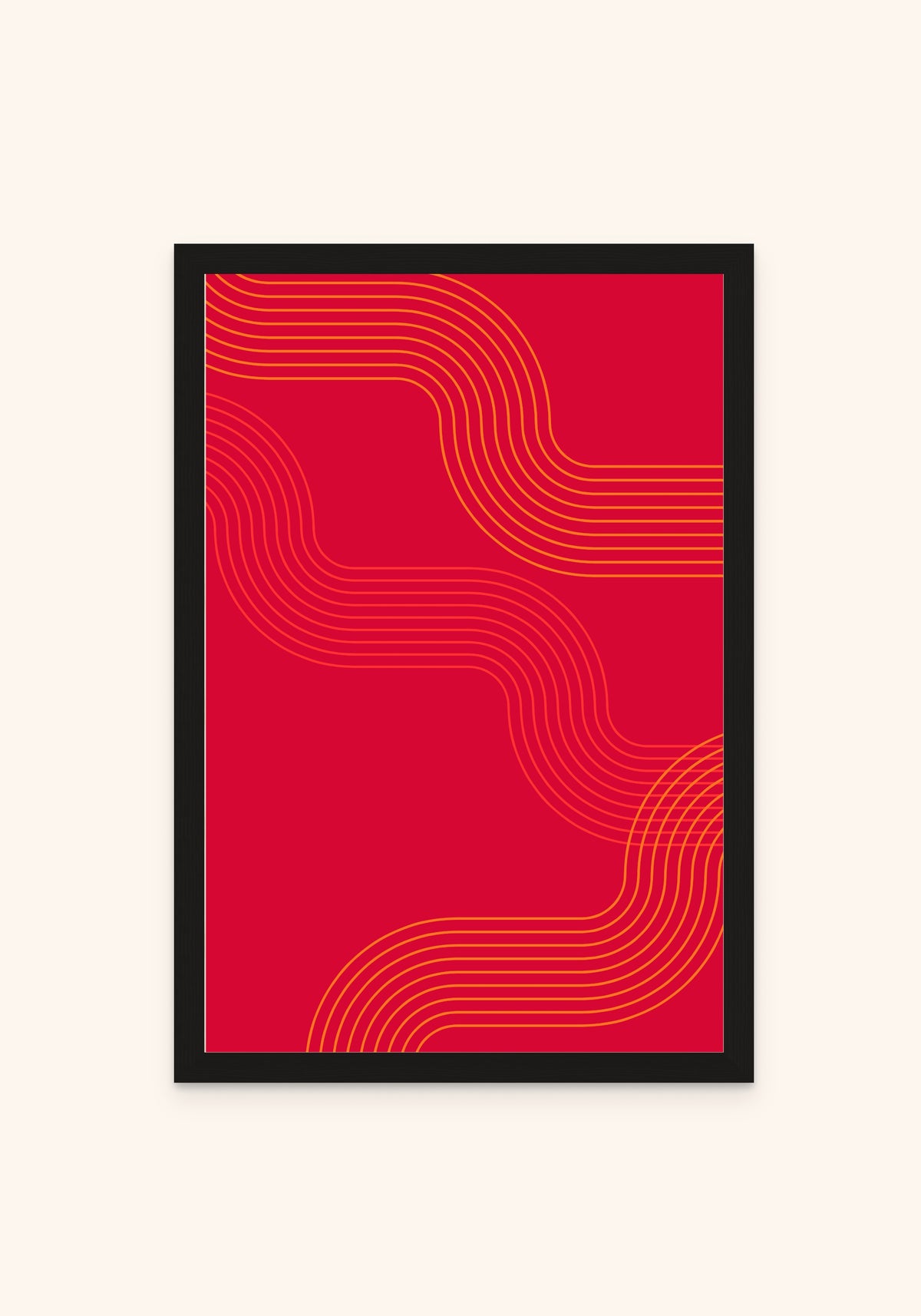 Retro framed print in a black frame — Art Spectrum