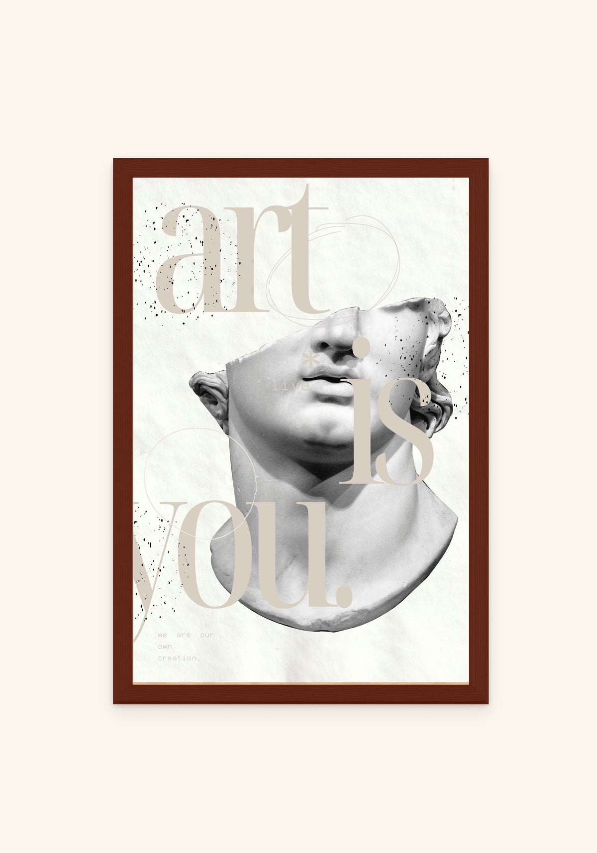 Self Creation framed print in an espresso frame — Art Spectrum