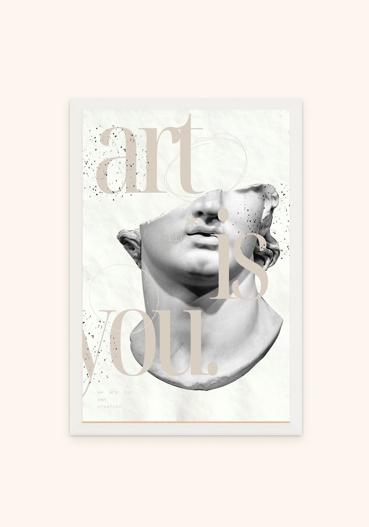 Self Creation framed print in a white frame — Art Spectrum