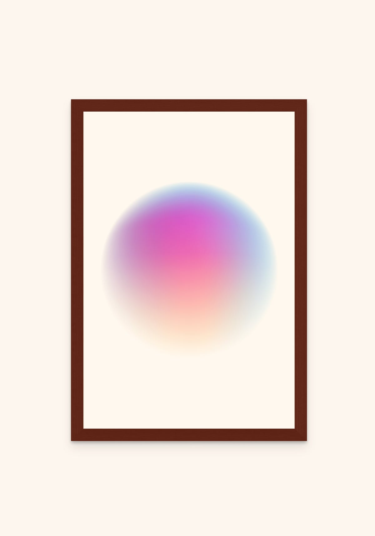 Serene framed print in an espresso frame — Art Spectrum