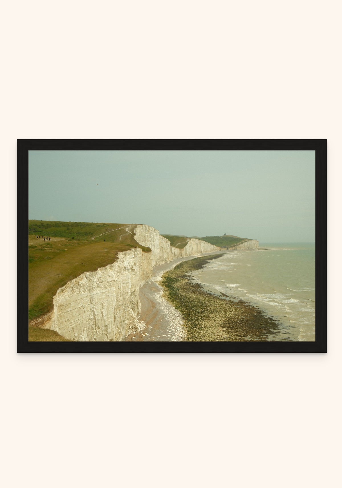 Seven Sisters Cliffs Sussex 2 framed print in a black frame — Art Spectrum