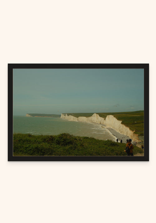 Seven Sisters Cliffs Sussex 3 framed print in a black frame — Art Spectrum