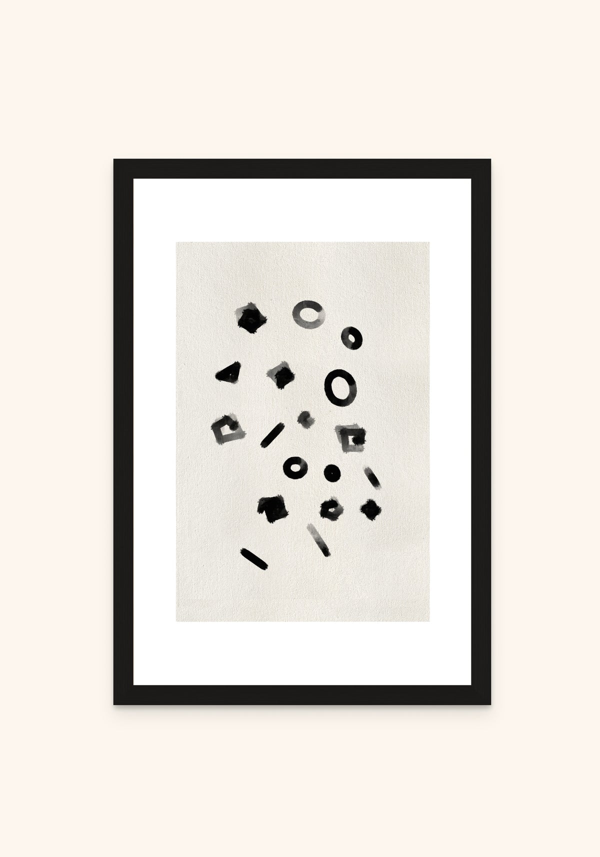 Shapes framed print in a black frame — Art Spectrum