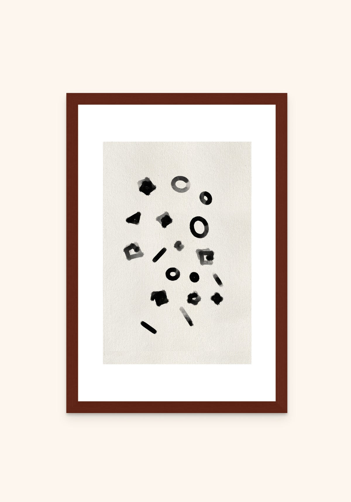 Shapes framed print in an espresso frame — Art Spectrum