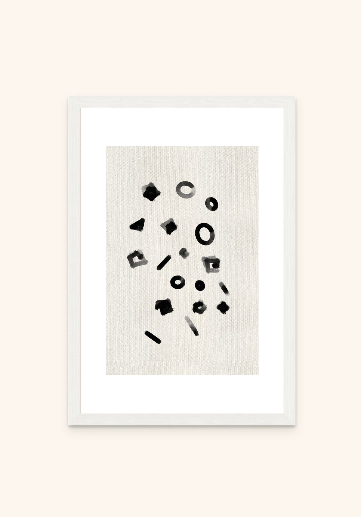 Shapes framed print in a white frame — Art Spectrum