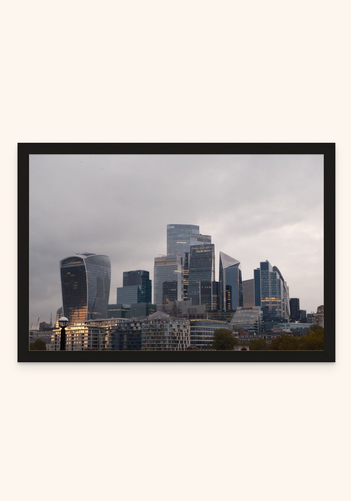 Steel Horizon framed print in a black frame — Art Spectrum