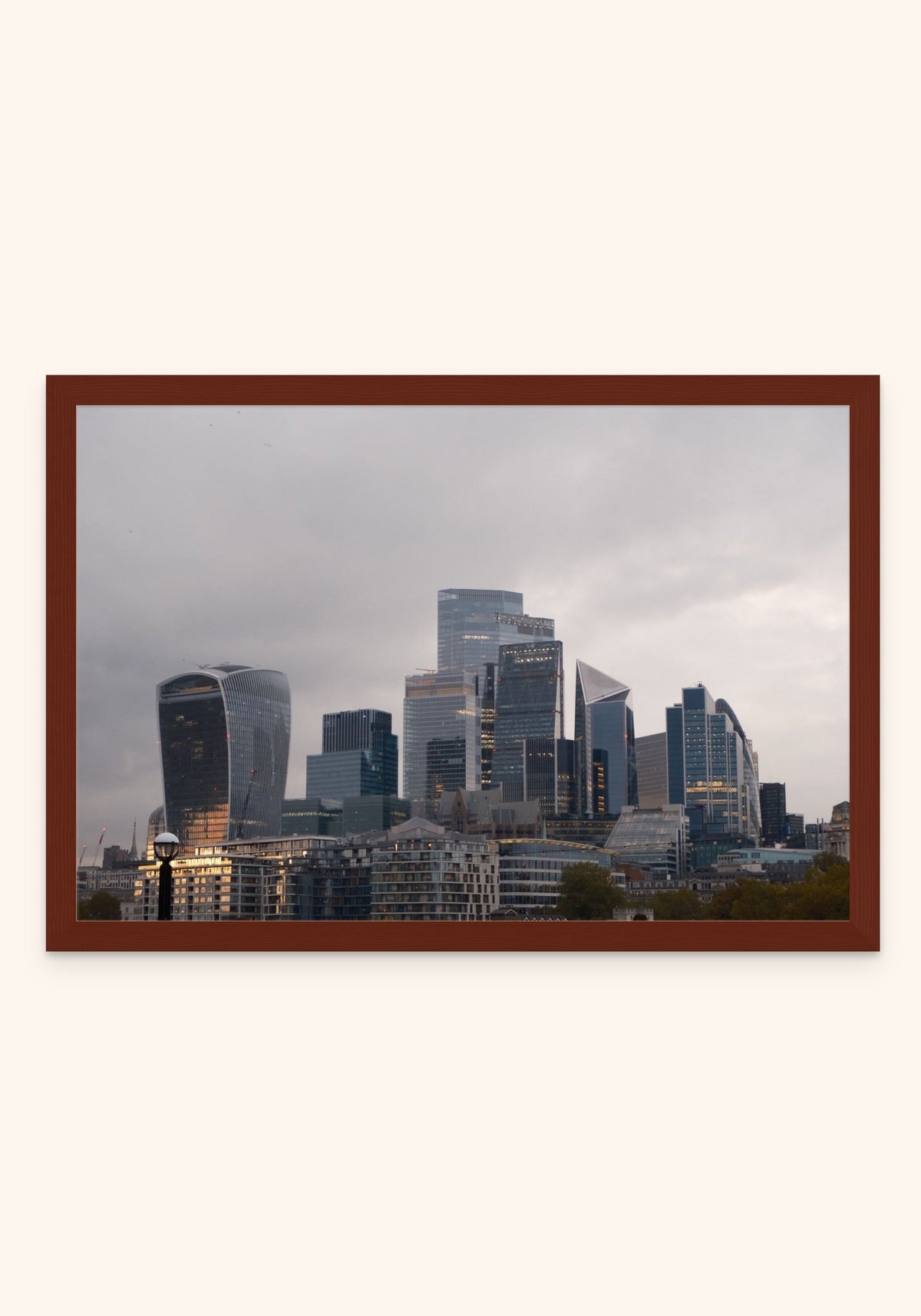 Steel Horizon framed print in an espresso frame — Art Spectrum