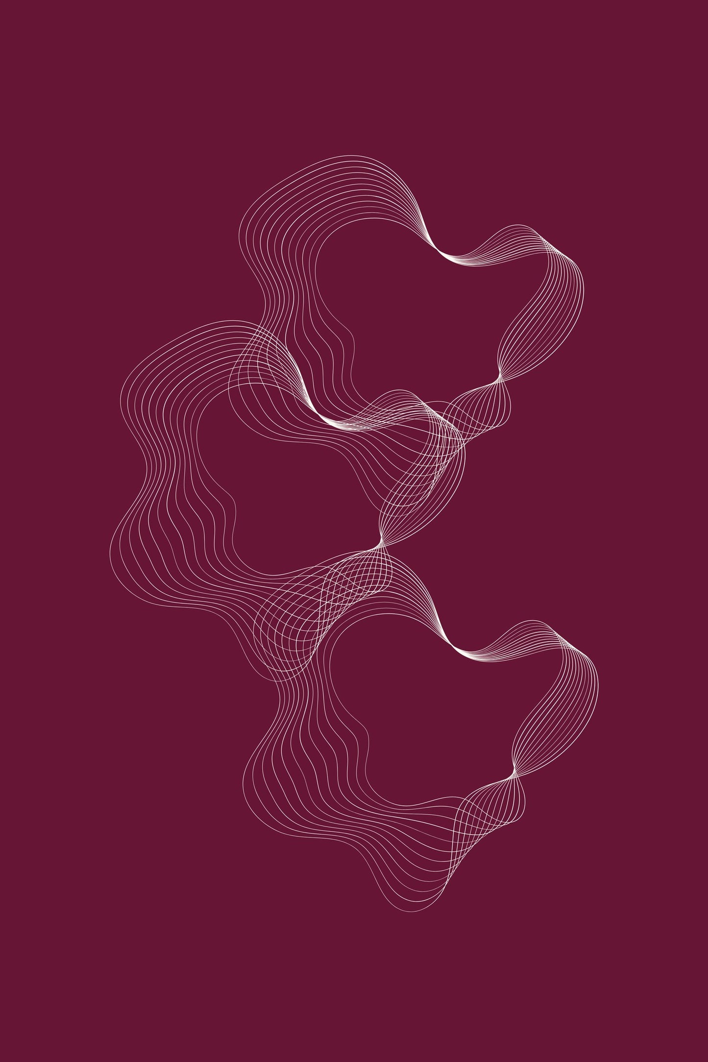 Velvet Wave geometric abstract art print — Art Spectrum
