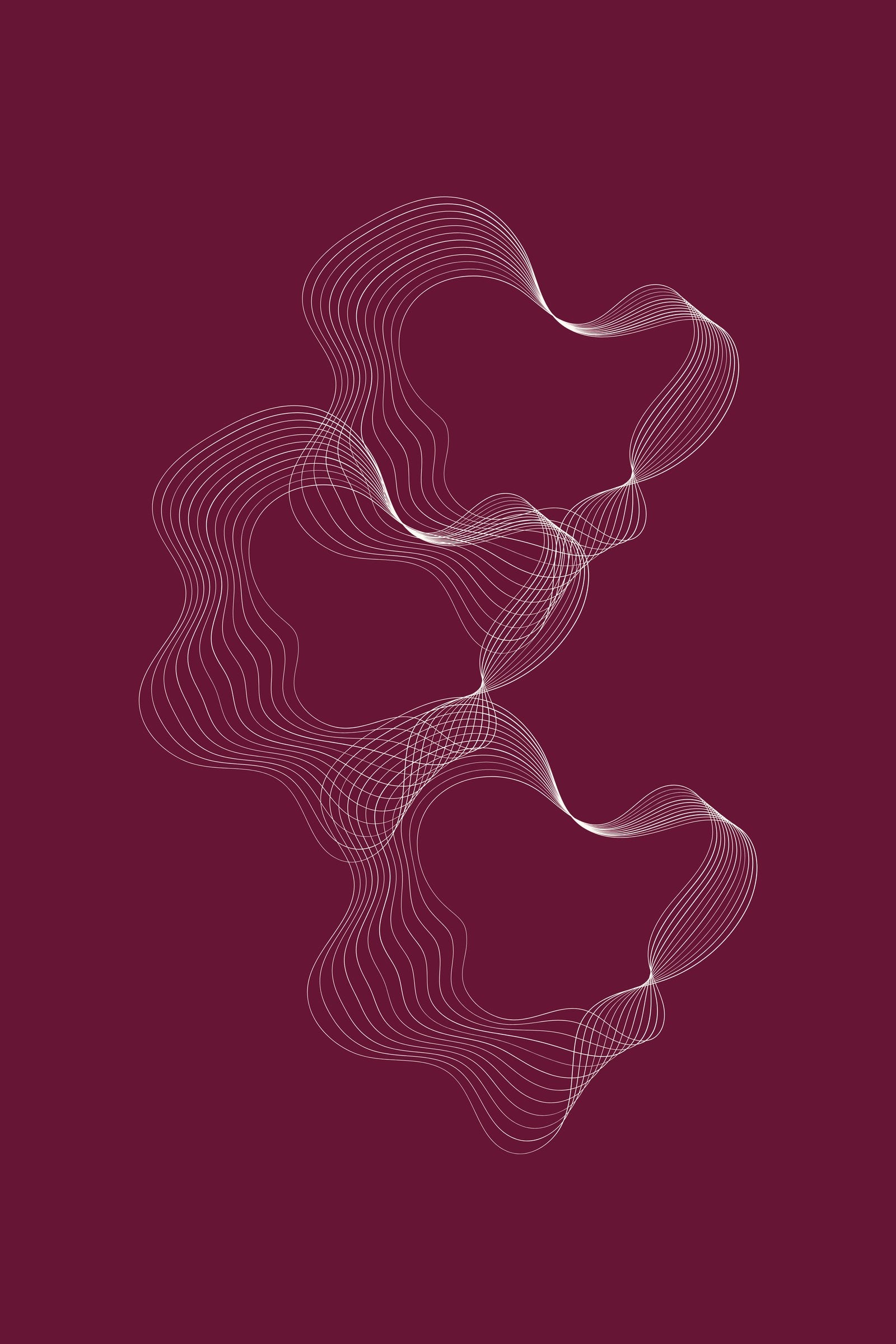Velvet Wave geometric abstract art print — Art Spectrum