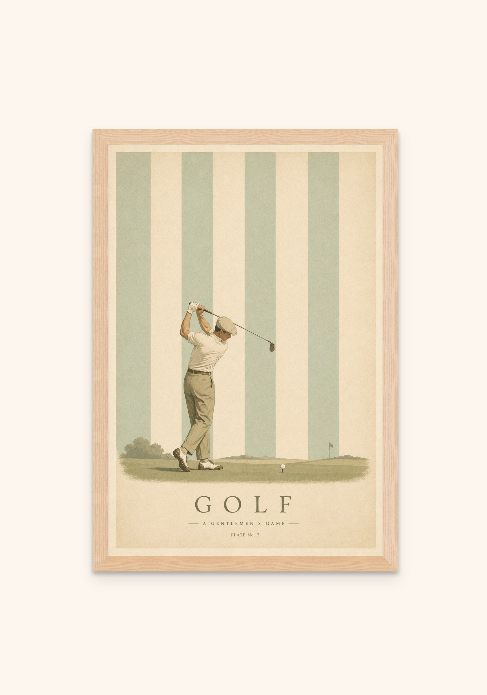 Vintage Golf vintage art print in a frame — Art Spectrum