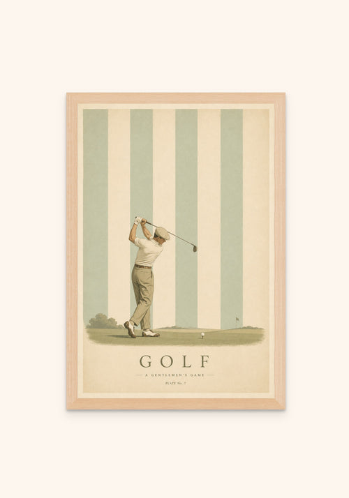 Vintage Golf vintage art print in a frame — Art Spectrum