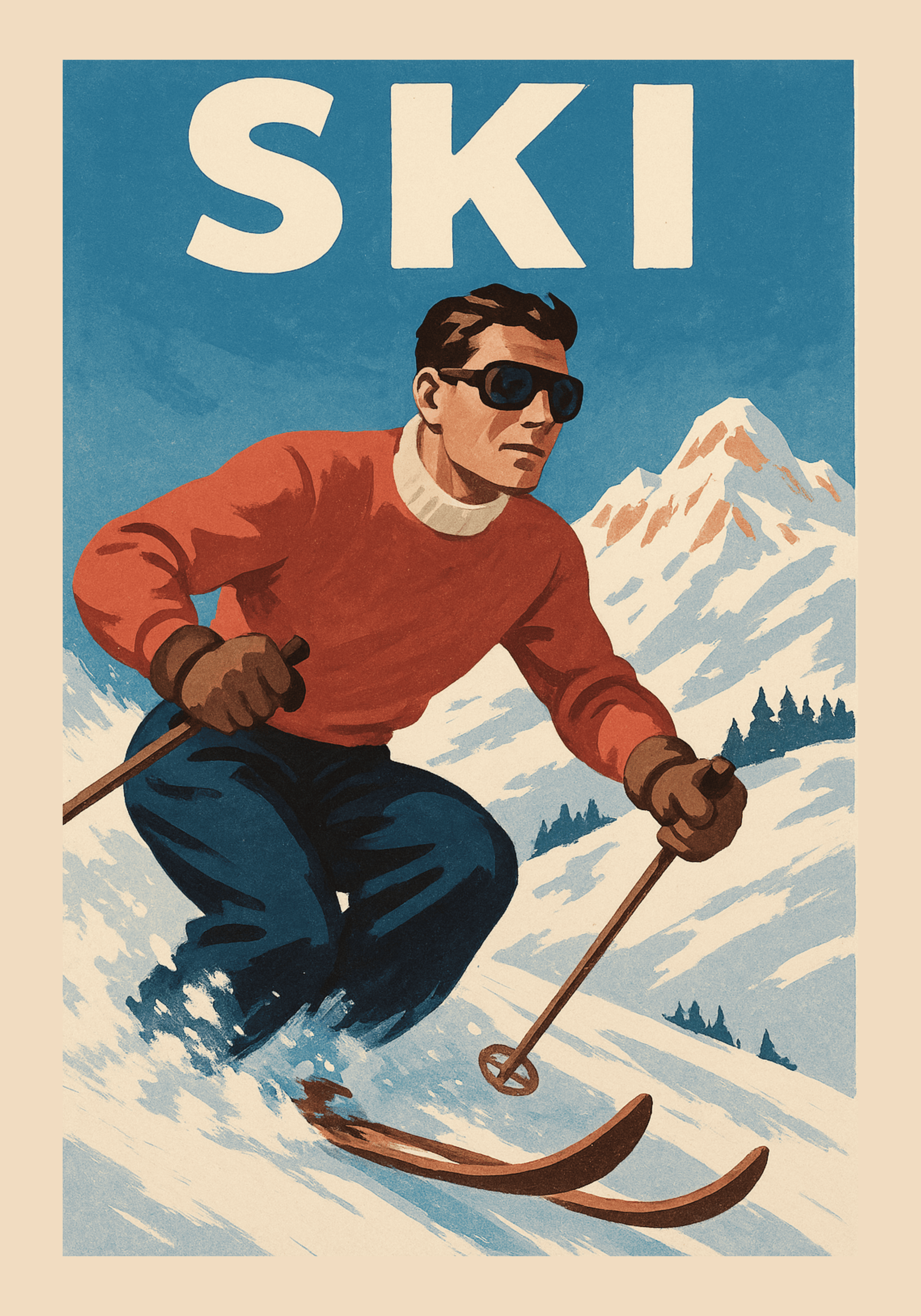 Vintage Ski - Art Spectrum