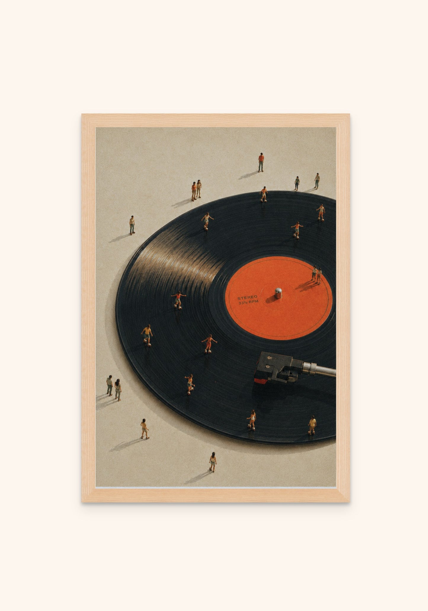 Vinyl vintage art print in a frame — Art Spectrum