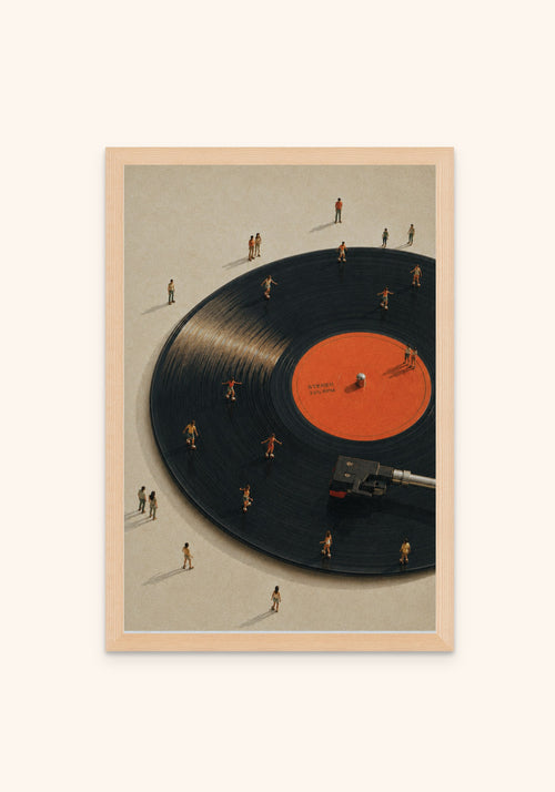 Vinyl vintage art print in a frame — Art Spectrum
