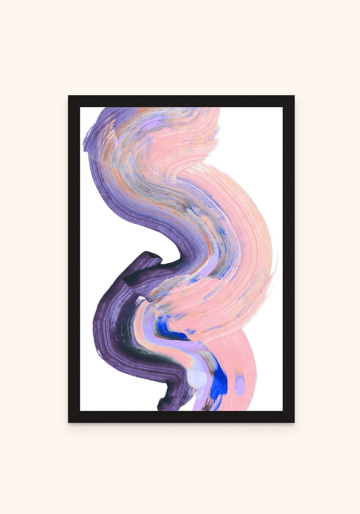 Violet Drift framed print in a black frame — Art Spectrum