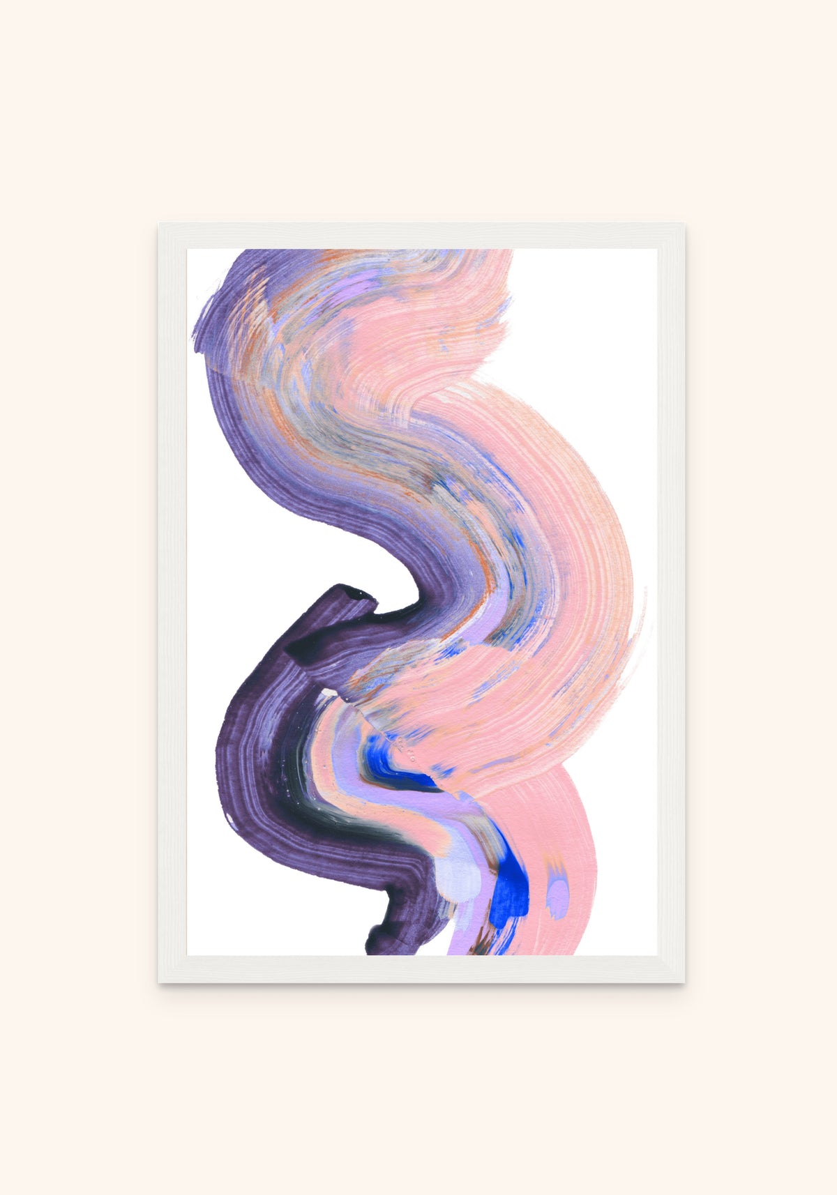 Violet Drift framed print in a white frame — Art Spectrum
