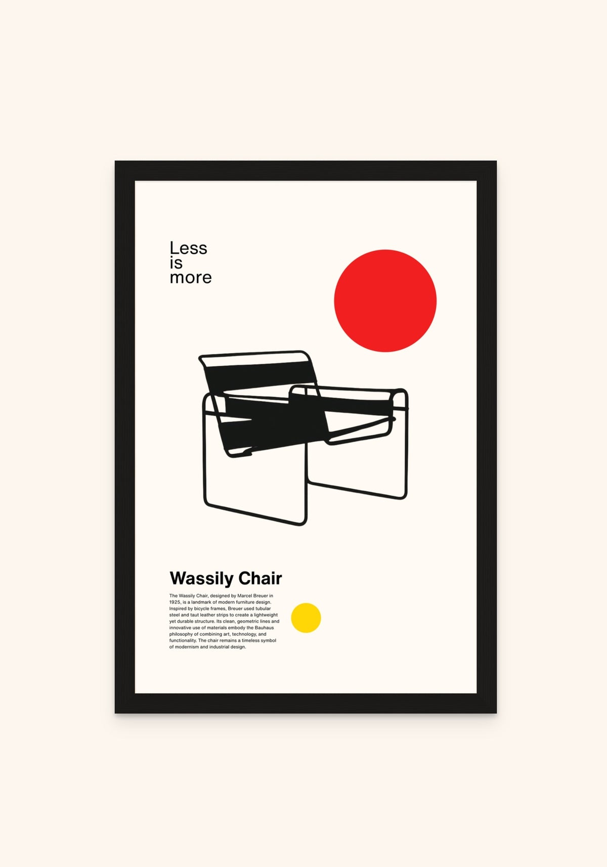 Wassily Chair framed print in a black frame — Art Spectrum