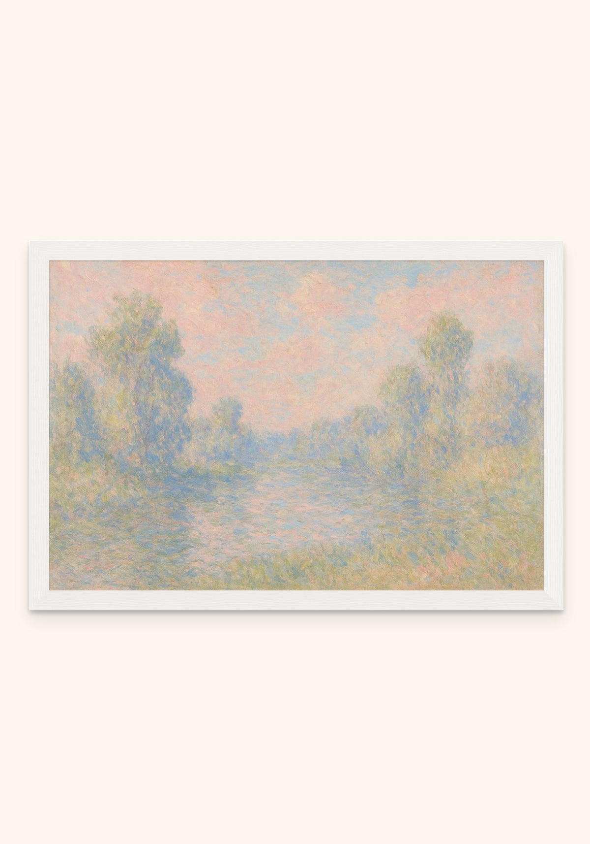 Whispers On The River framed print in a white frame — Art Spectrum