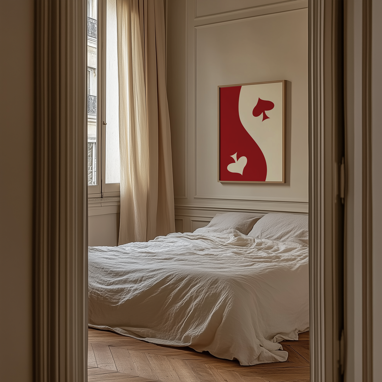 Yin Yang Love print styled in a modern interior — Art Spectrum