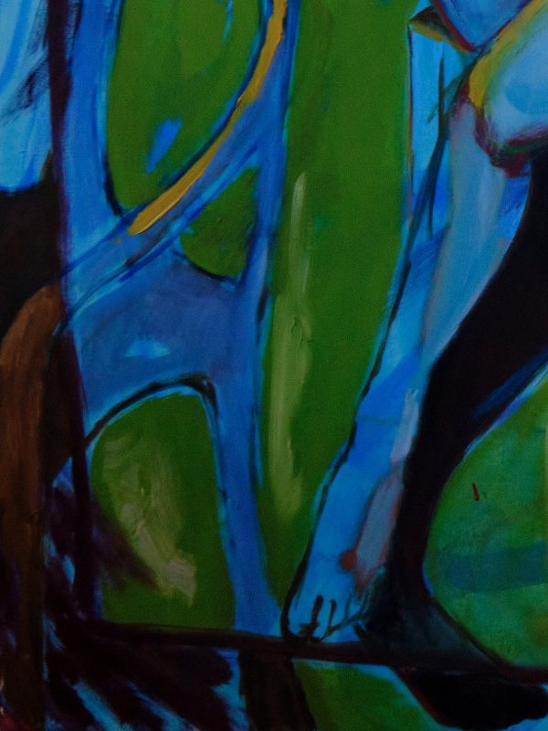 Blue and Green, a print by Havva Malyalizade